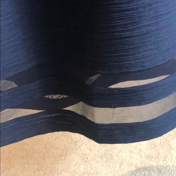 Taylor Navy Dress, Size 12, exposed zipper back. - Picture 3 of 12